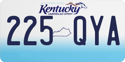 KY license plate 225QYA