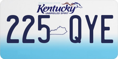 KY license plate 225QYE