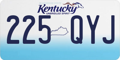 KY license plate 225QYJ