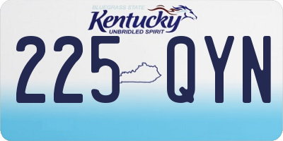 KY license plate 225QYN