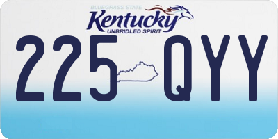 KY license plate 225QYY