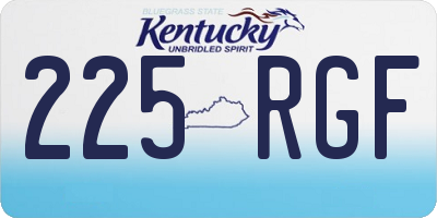 KY license plate 225RGF