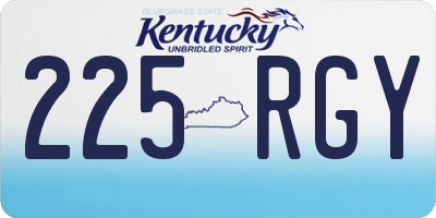 KY license plate 225RGY
