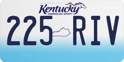 KY license plate 225RIV