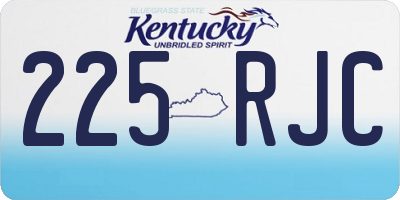 KY license plate 225RJC