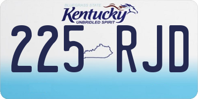 KY license plate 225RJD