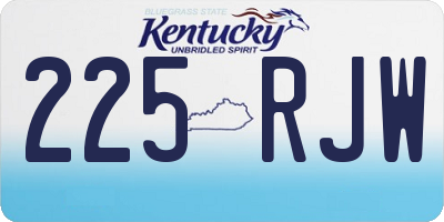 KY license plate 225RJW