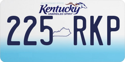 KY license plate 225RKP