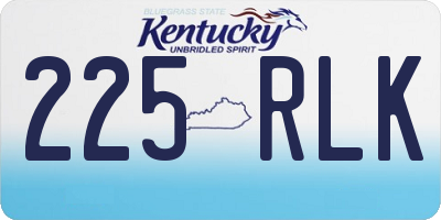KY license plate 225RLK
