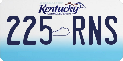 KY license plate 225RNS