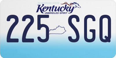 KY license plate 225SGQ