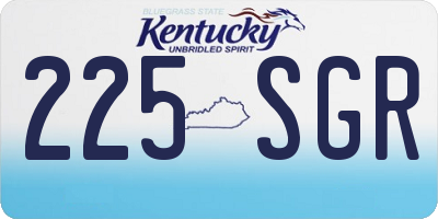 KY license plate 225SGR