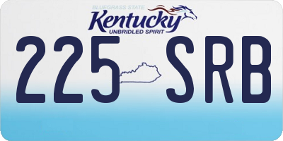 KY license plate 225SRB
