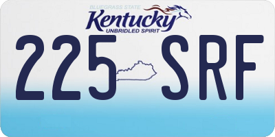KY license plate 225SRF