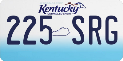 KY license plate 225SRG