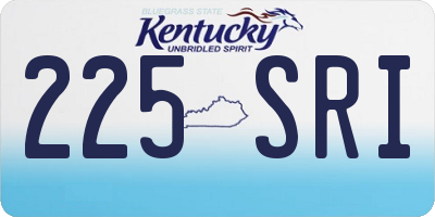 KY license plate 225SRI