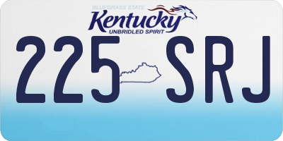 KY license plate 225SRJ