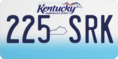 KY license plate 225SRK