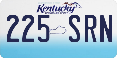 KY license plate 225SRN