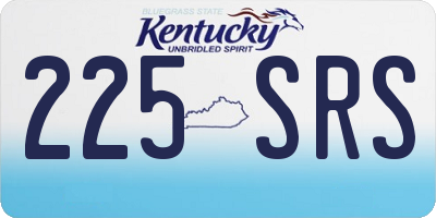 KY license plate 225SRS