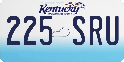 KY license plate 225SRU