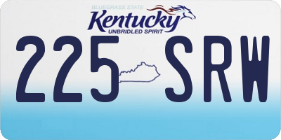 KY license plate 225SRW