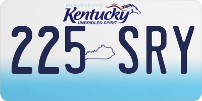 KY license plate 225SRY