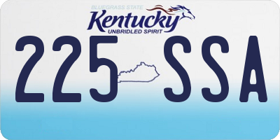 KY license plate 225SSA