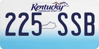 KY license plate 225SSB