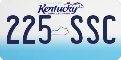 KY license plate 225SSC