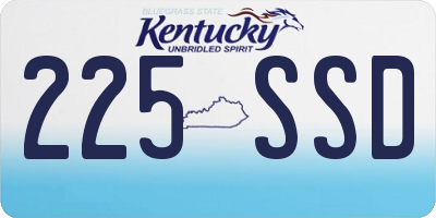 KY license plate 225SSD