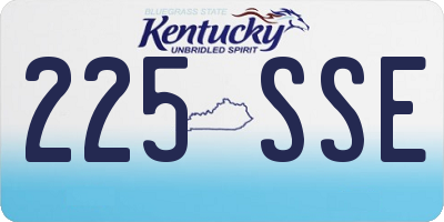 KY license plate 225SSE
