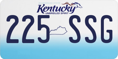 KY license plate 225SSG