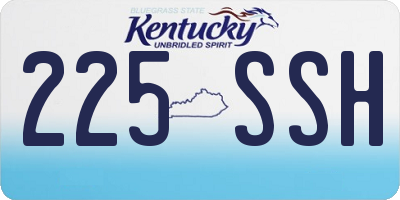 KY license plate 225SSH