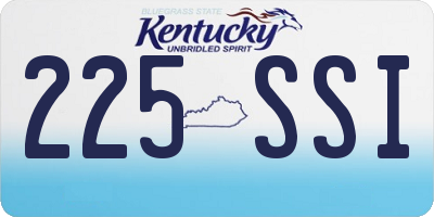 KY license plate 225SSI