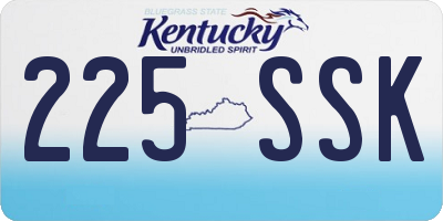KY license plate 225SSK