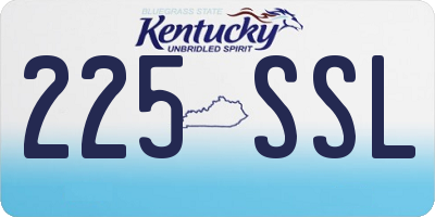 KY license plate 225SSL