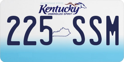 KY license plate 225SSM