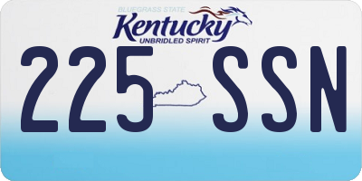 KY license plate 225SSN