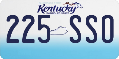 KY license plate 225SSO