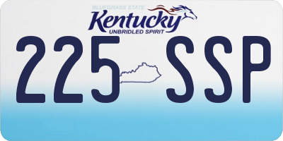 KY license plate 225SSP