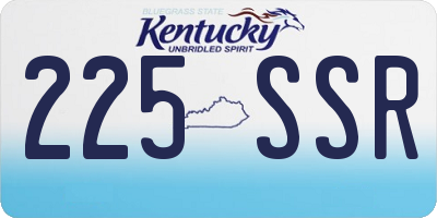 KY license plate 225SSR