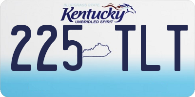 KY license plate 225TLT