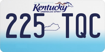 KY license plate 225TQC