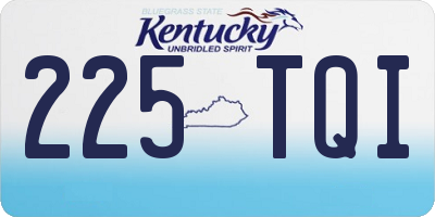 KY license plate 225TQI