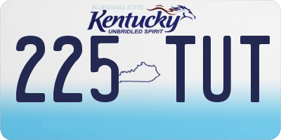 KY license plate 225TUT