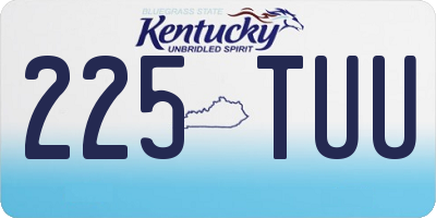 KY license plate 225TUU