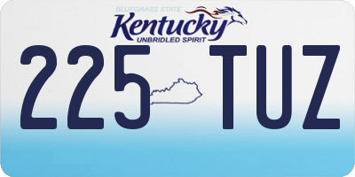 KY license plate 225TUZ