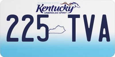KY license plate 225TVA