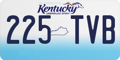 KY license plate 225TVB